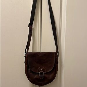 Jack Georges Leather Voyager Crossbody Bag